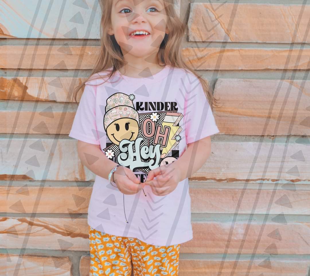 Kindergarten oh hey retro DTF transfer