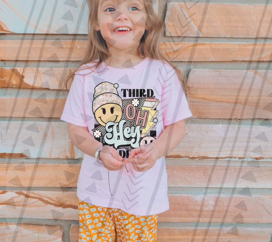 Third grade oh hey retro DTF transfer