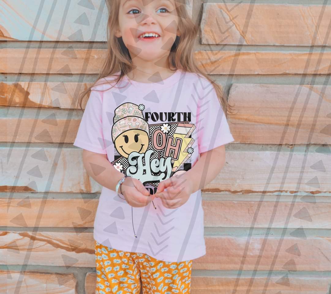 Fourth grade oh hey retro DTF transfer