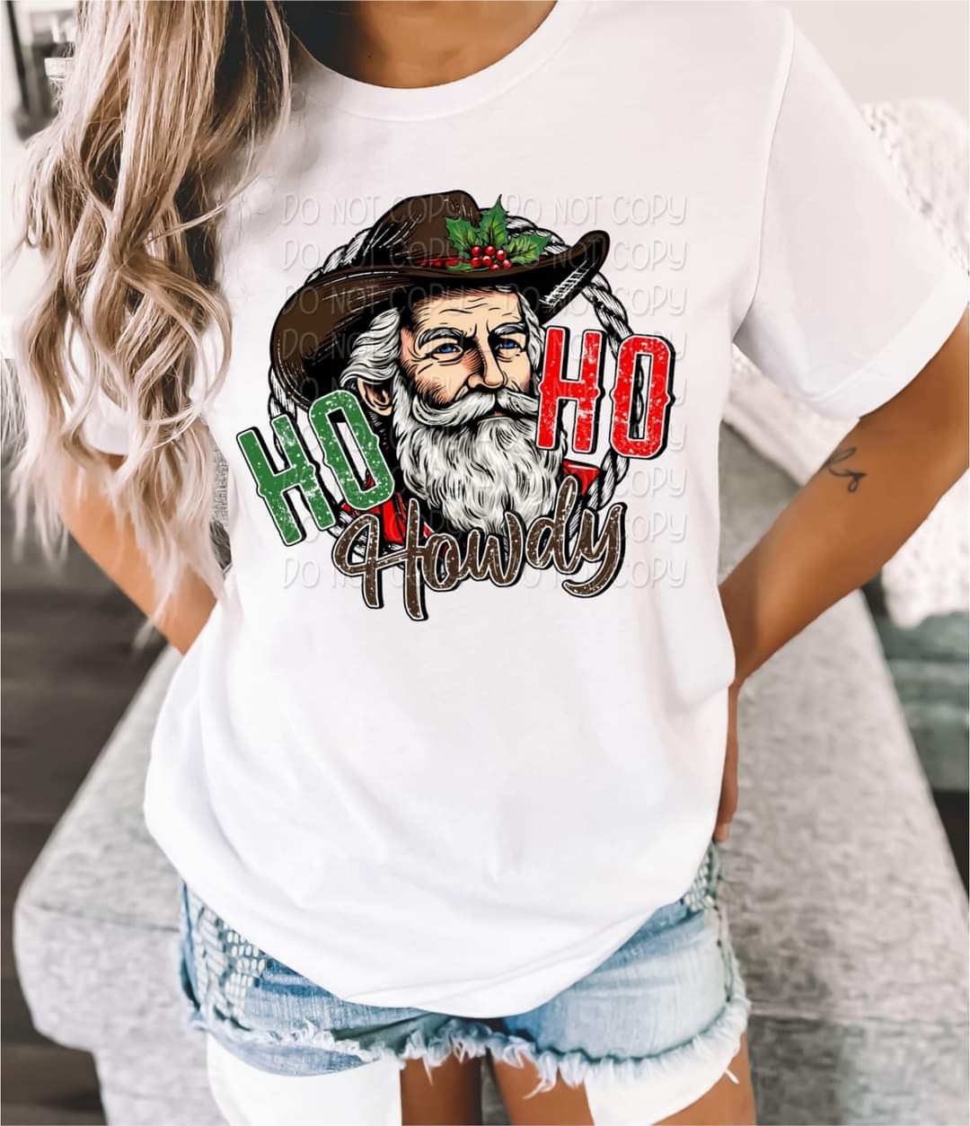 Ho ho howdy santa DTF TRANSFER