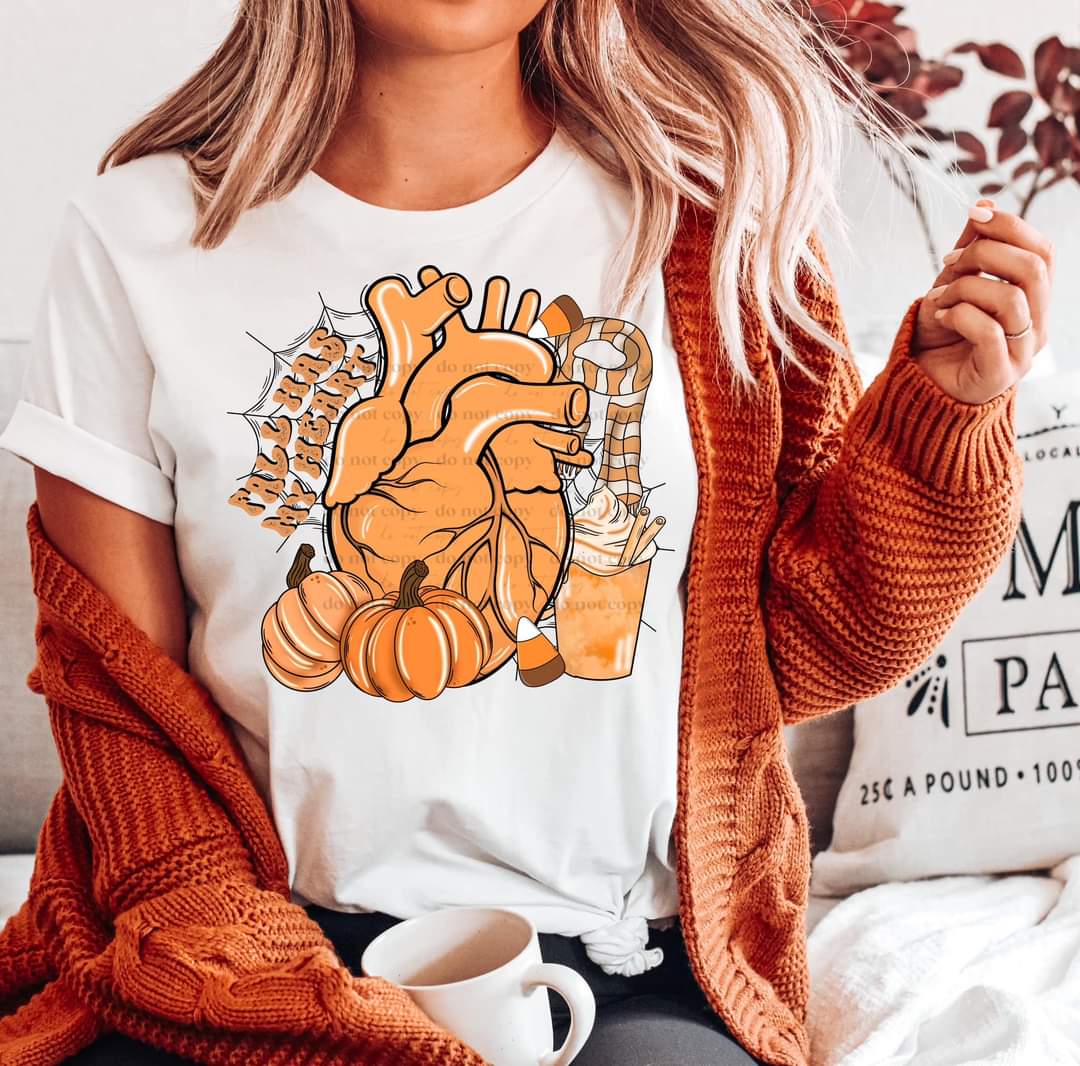 Fall has my heart orange DTF TRANSFER