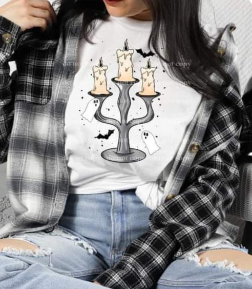 Candle trio DTF Transfer