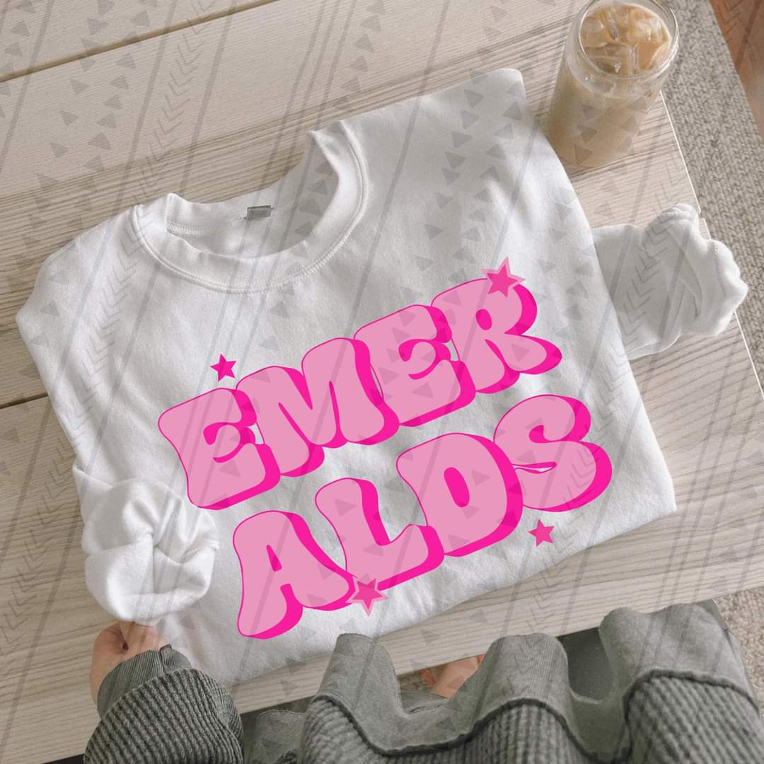 Preppy pink emeralds DTF TRANSFER