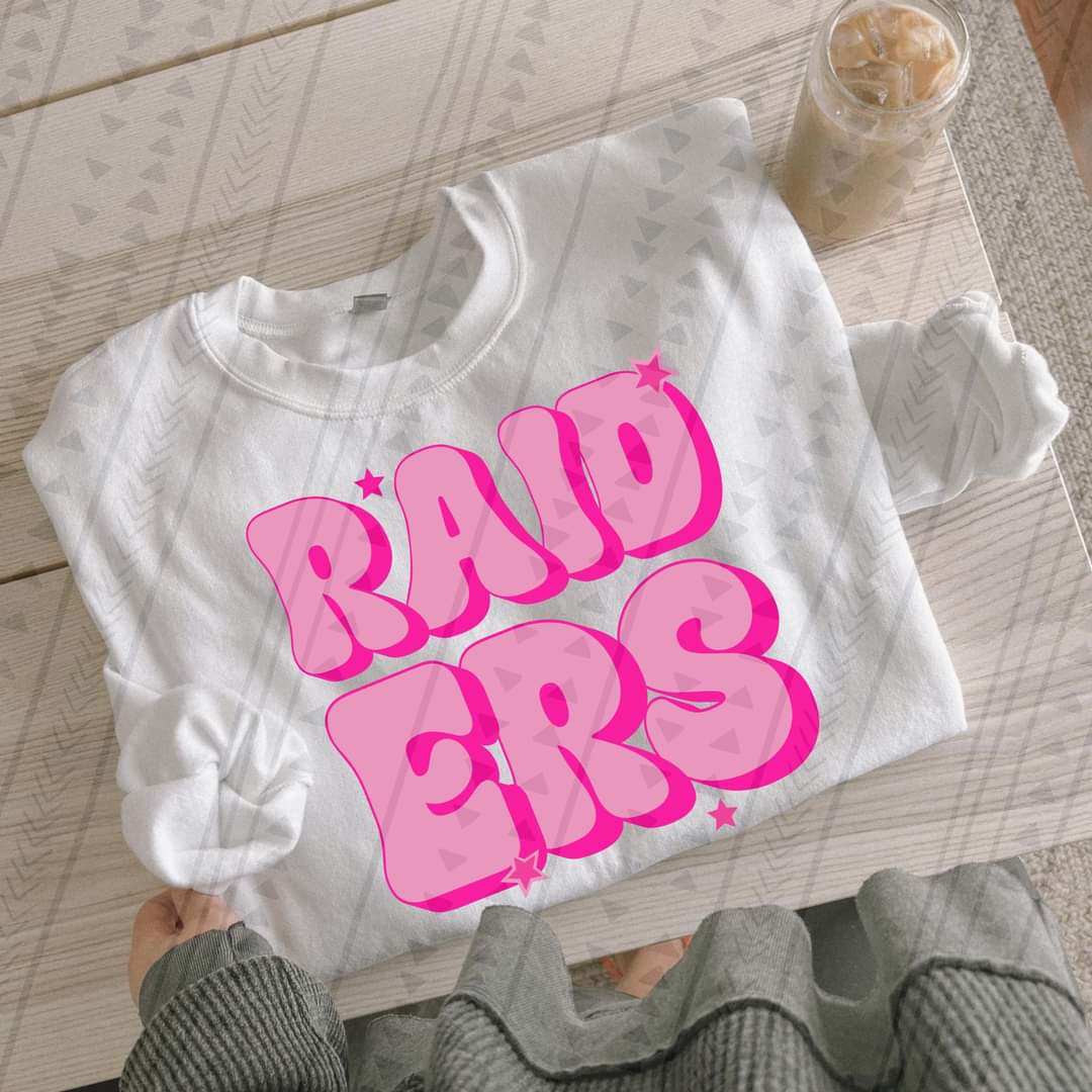 Preppy pink Raiders DTF TRANSFER