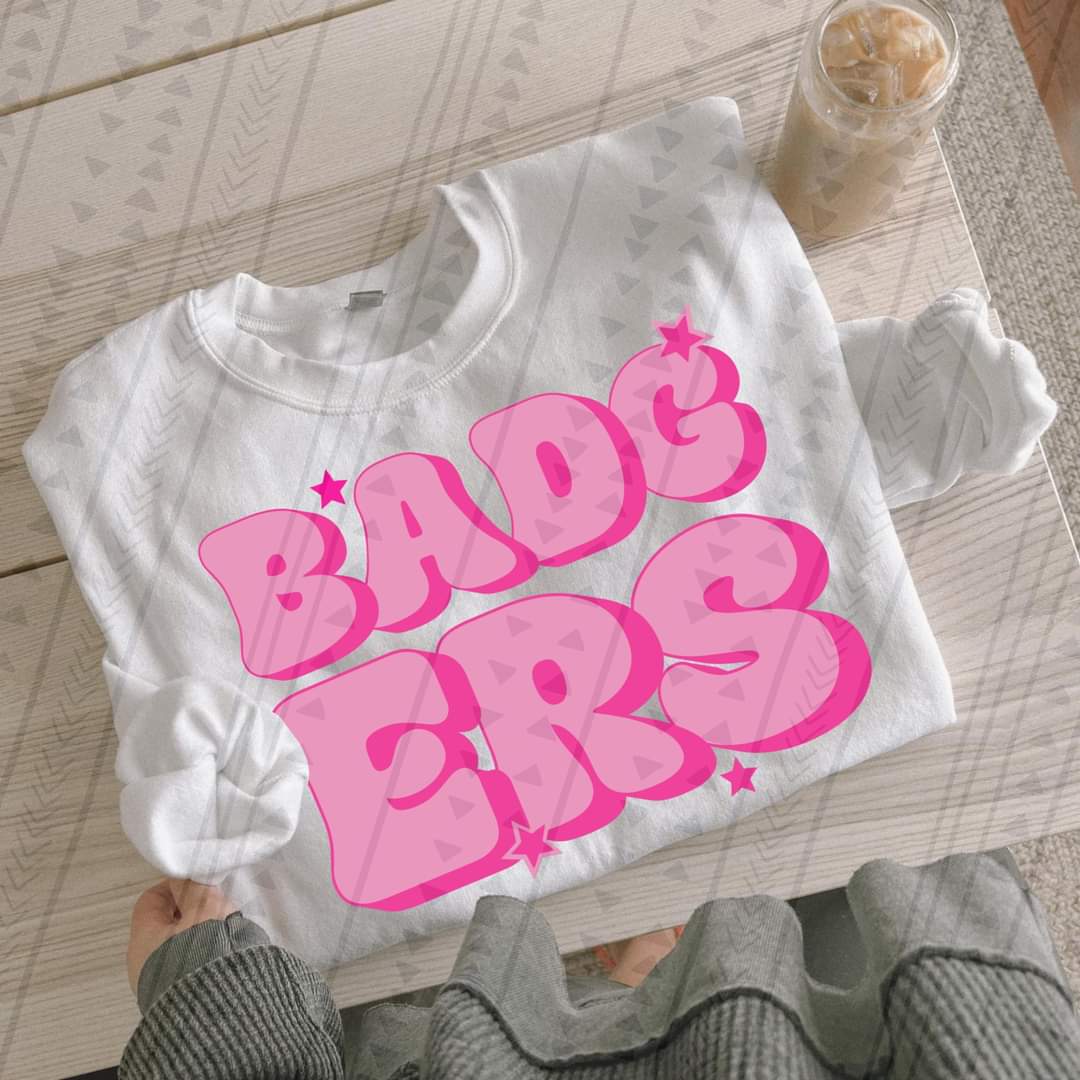 Preppy pink badgers DTF TRANSFER