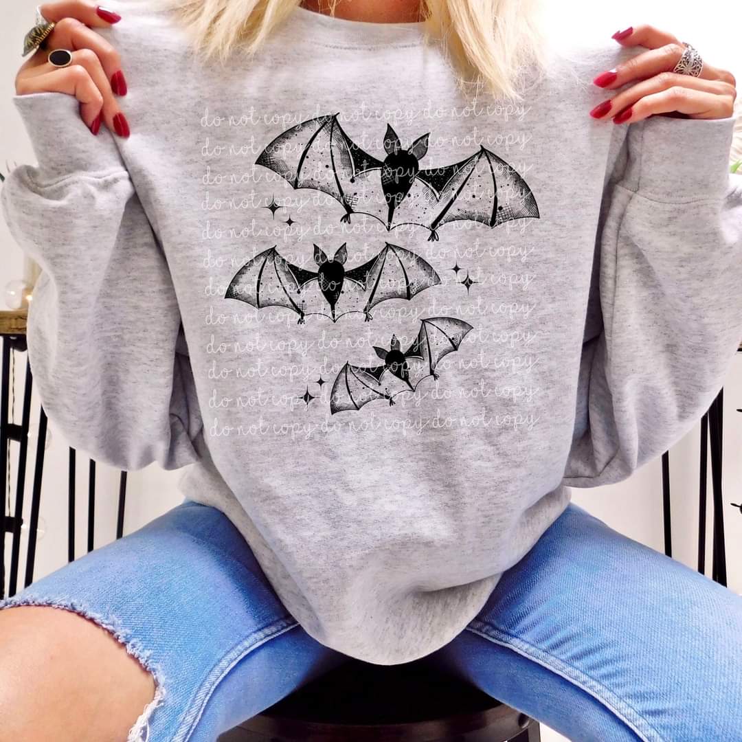 Bat trio black 112053 DTF TRANSFER