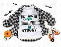 Boot scootin' spooky boy cowboy ghost DTF TRANSFER