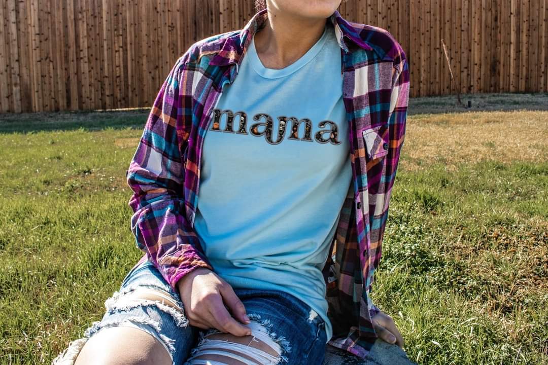 Mama skull halloween embroidery DTF TRANSFER