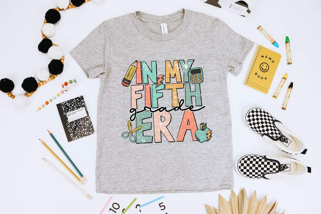 In my fifth grade era muted colors 2145 DTF TRANSFER