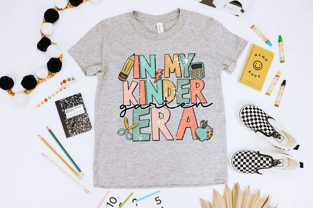 In my kindergarten era muted colors DTF TRANSFER