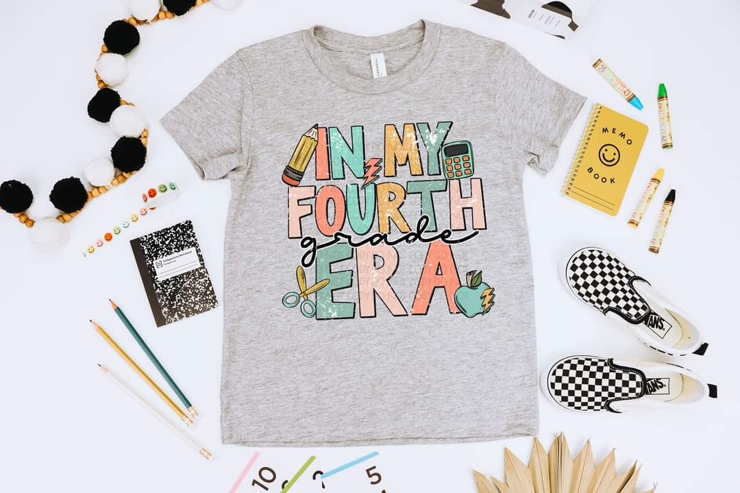 In my fourth grade era muted colors 7515 DTF TRANSFER