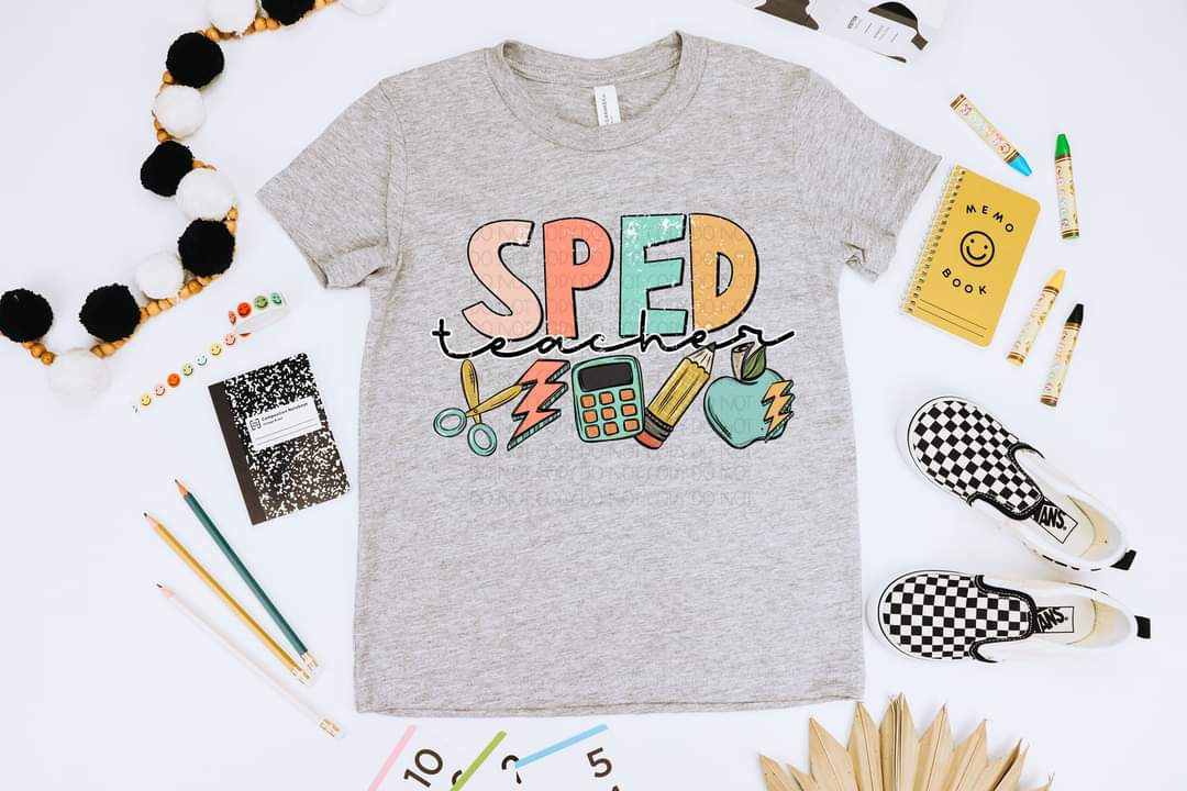 Sped teacher muted colors DTF TRANSFER