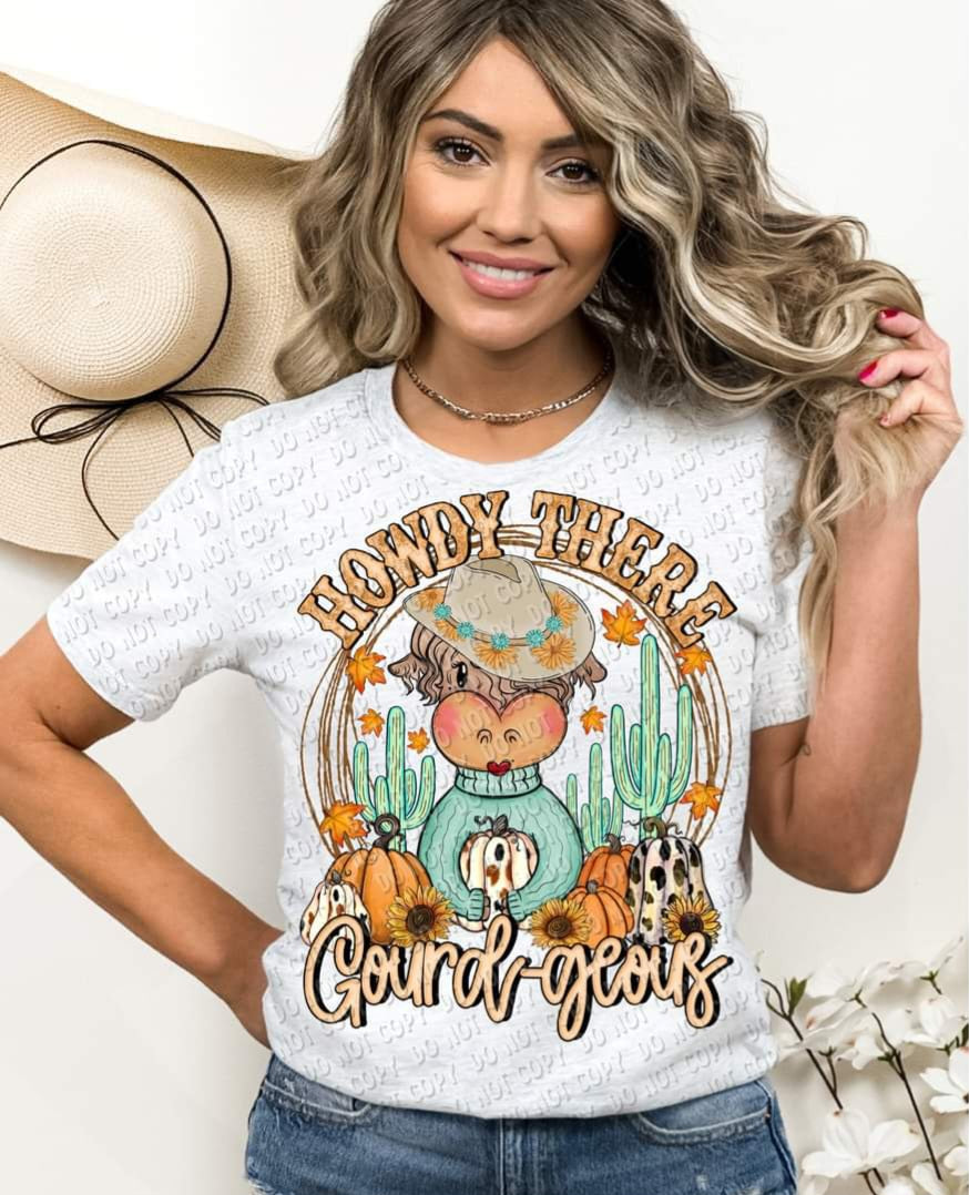 Howdy there Gourdgeous fall cow 481 DTF TRANSFER
