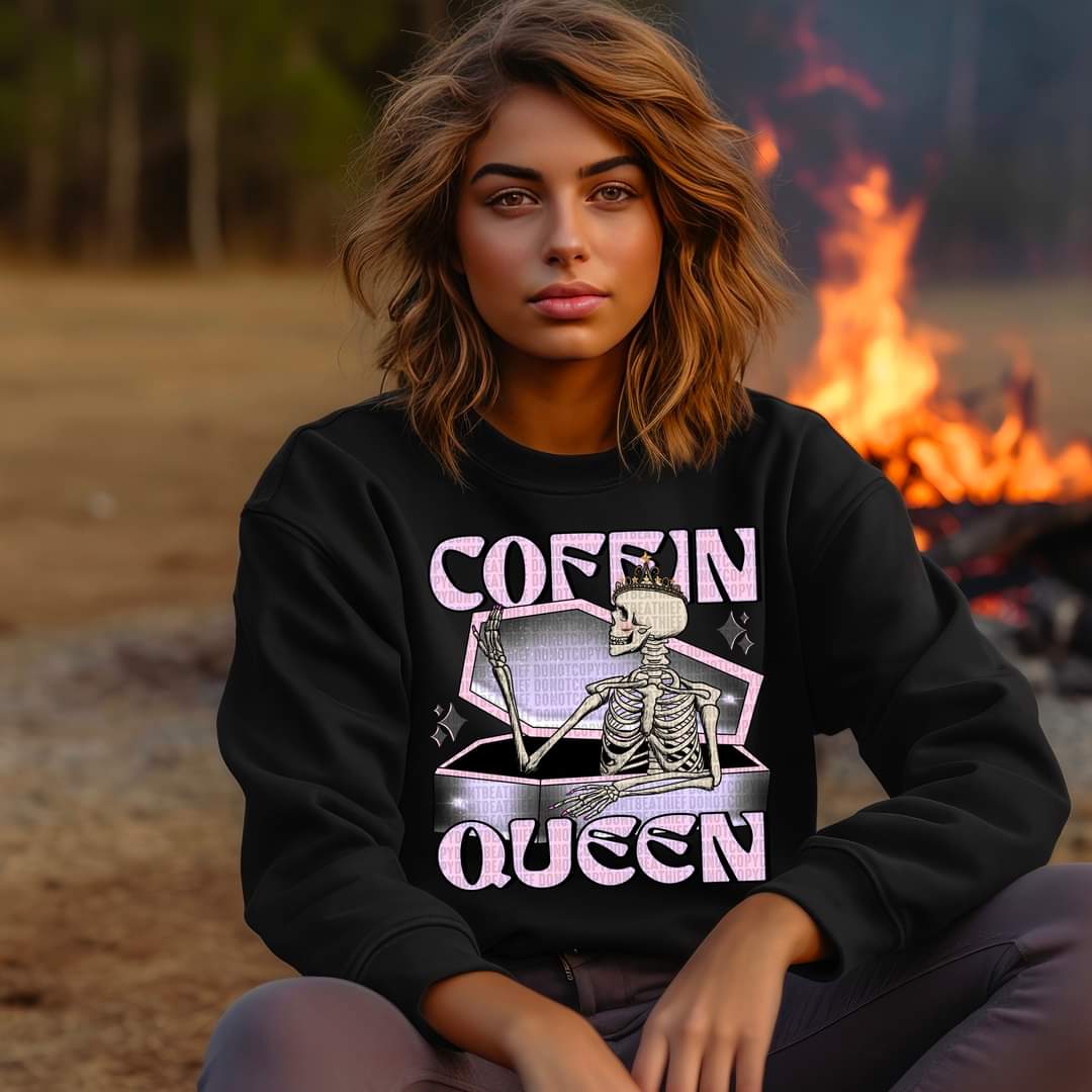 Coffin queen purple 523 DTF TRANSFER