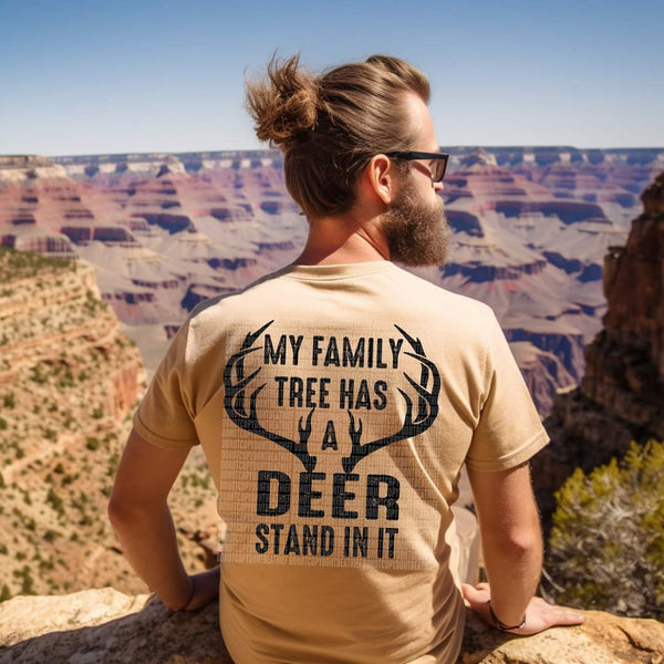 My family tree has a deer stand in it (antlers) 2271 DTF Transfer