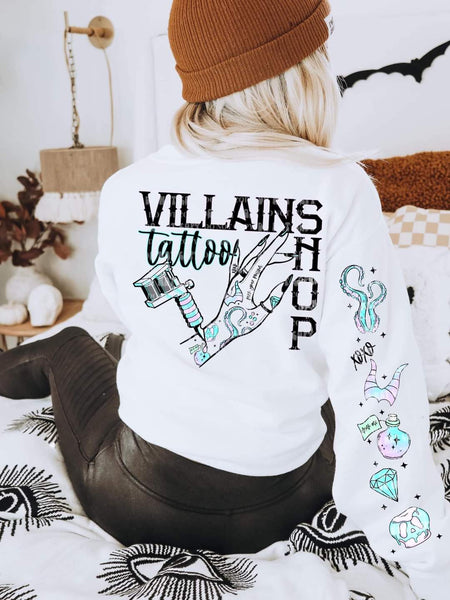 Villains tattoo shop BACK ONLY 28433 DTF TRANSFER