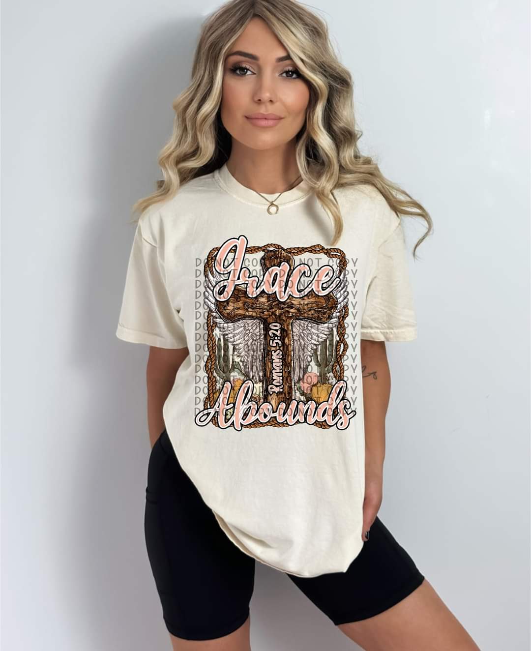 Grace abounds cross (square) DTF TRANSFER
