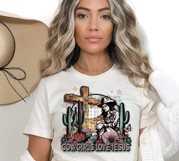 cowgirls love Jesus DTF TRANSFER