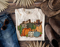 Western pumpkins no words 634 DTF TRANSFER