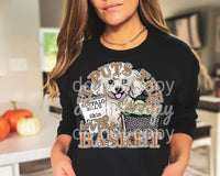 It puts the candy in the basket (puppy) 611 DTF TRANSFER