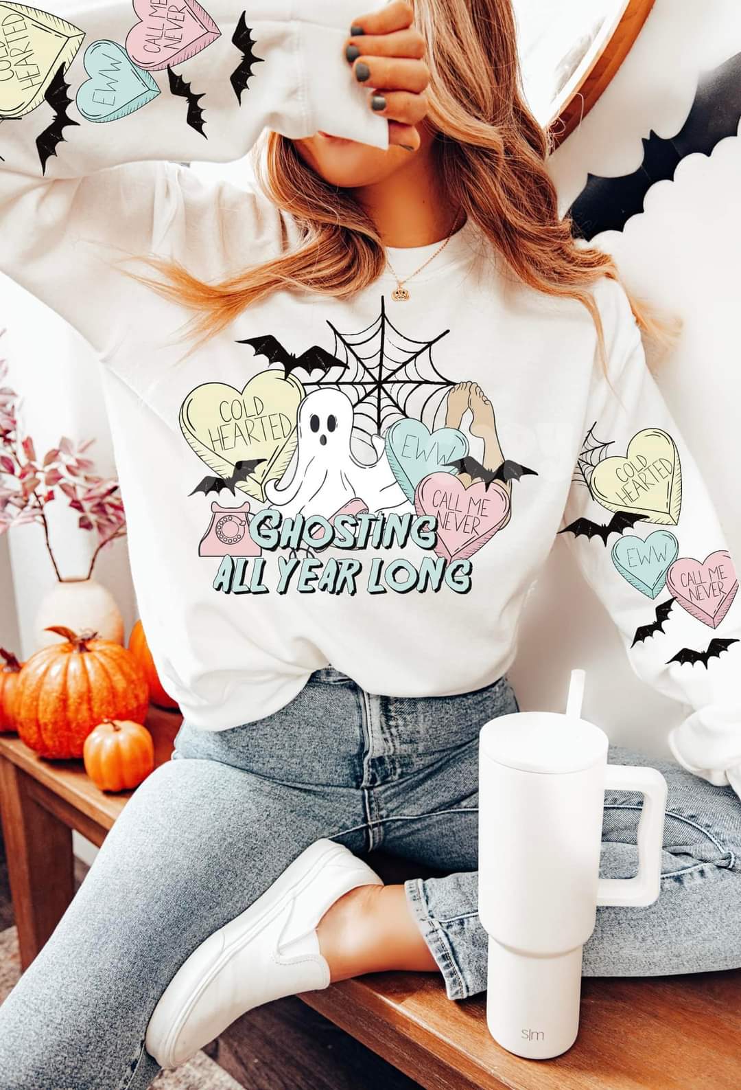 Candy hearts SLEEVE ONLY DTF transfer