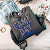 Game Day Kentucky Embroidery Blue Leopard 7555 DTF transfer