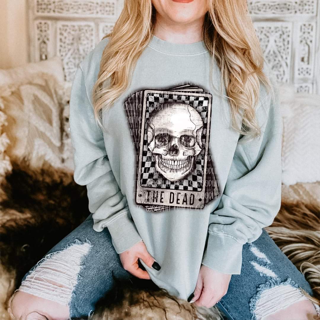 The dead skull cards 2528 DTF TRANSFER