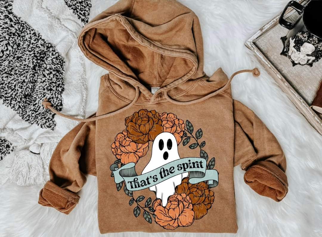Thats the spirit (ghost with florals) 2515 DTF TRANSFER