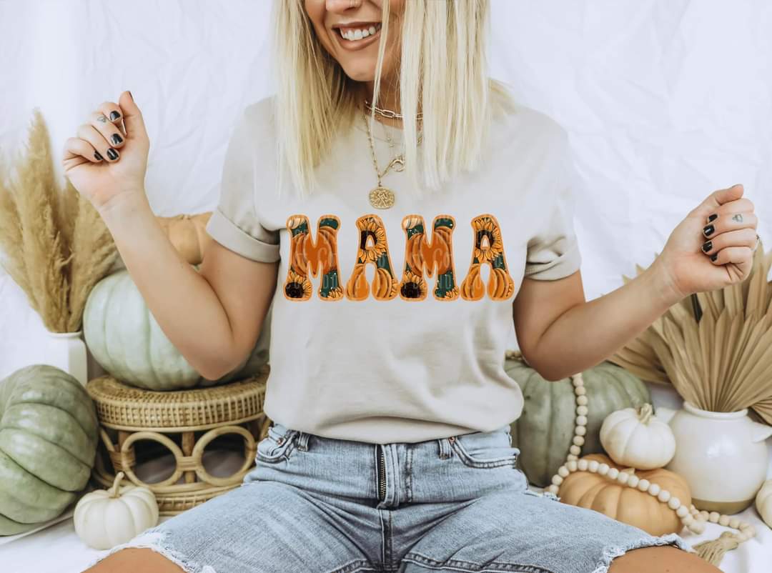 Fall faux MAMA 2518 DTF TRANSFER