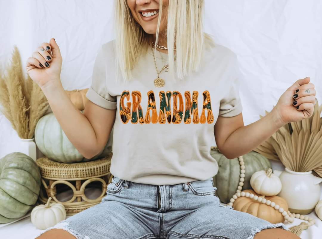 Fall faux GRANDMA 2508 DTF TRANSFER
