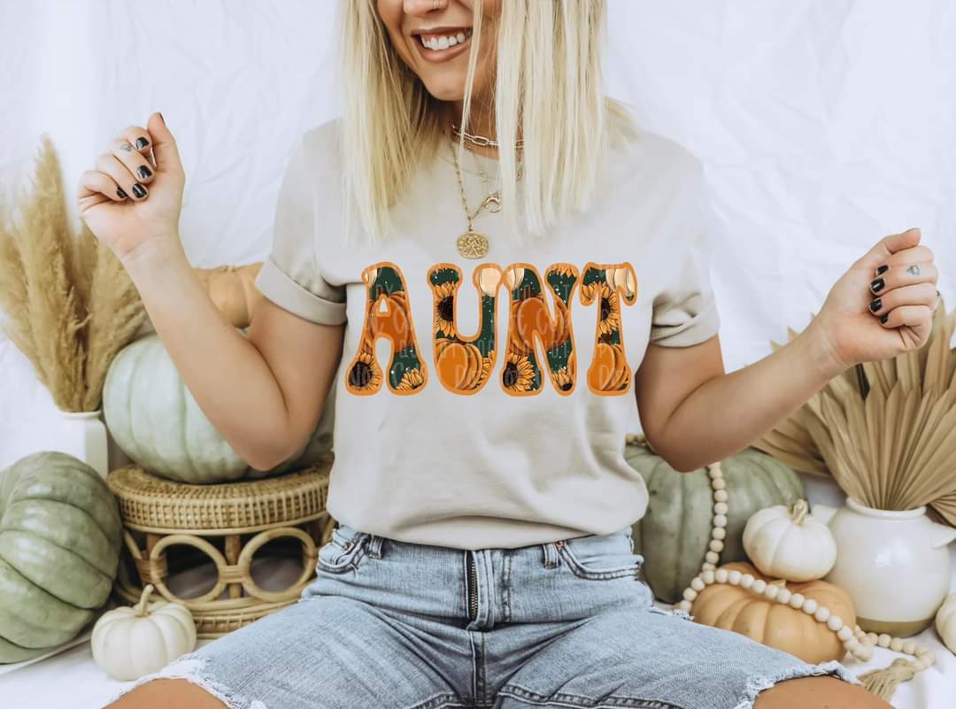 Fall faux AUNT 2506 DTF TRANSFER