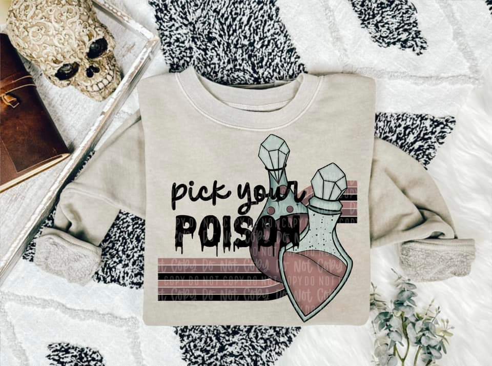 Pick your poison (potions with retro lines) 2537 DTF TRANSFER