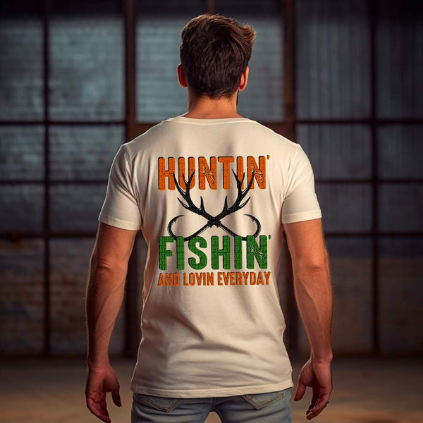 Huntin fishin and loving everyday full color 2699 DTF TRANSFER