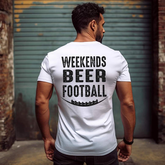 Weekends beer football black 2702 DTF TRANSFER