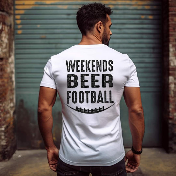 Weekends beer football black 2702 DTF TRANSFER