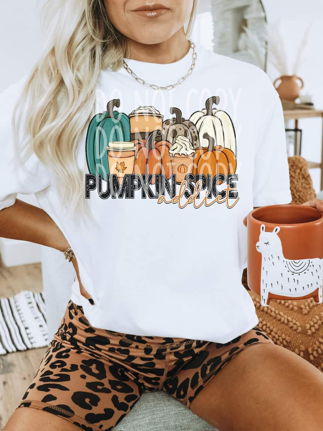 Pumpkin spice addict pumpkins and lattes DTF TRANSFER