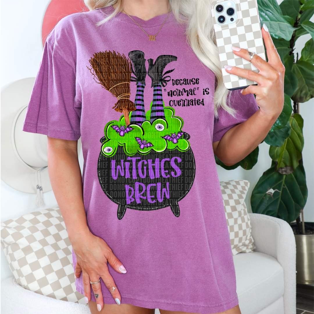 Because normal is overrated (witch in pot) DTF TRANSFER