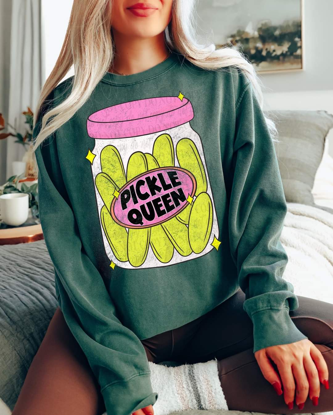pickle queen jar of pickles 9183 DTF TRANSFER