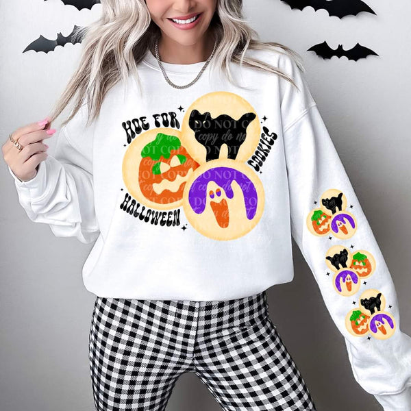 Hoe for halloween cookies SLEEVE ONLY 9186 DTF TRANSFER