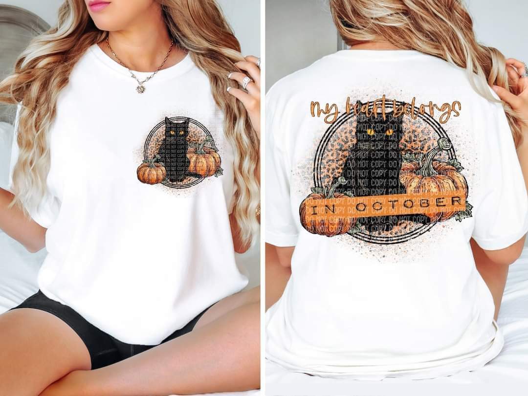 my heart belongs in october BACK ONLY 9203 DTF TRANSFER