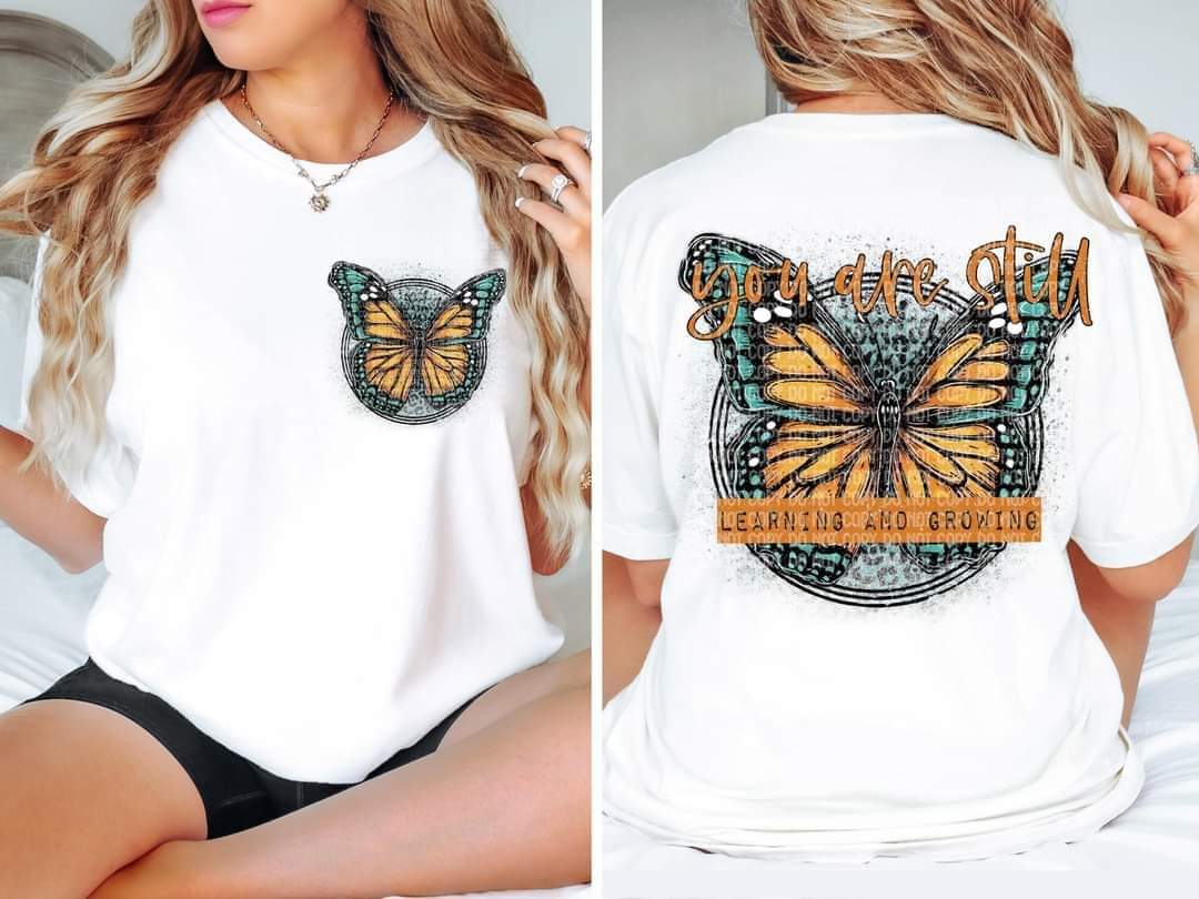 you are still learning and growing butterfly BACK ONLY 9204 DTF TRANSFER