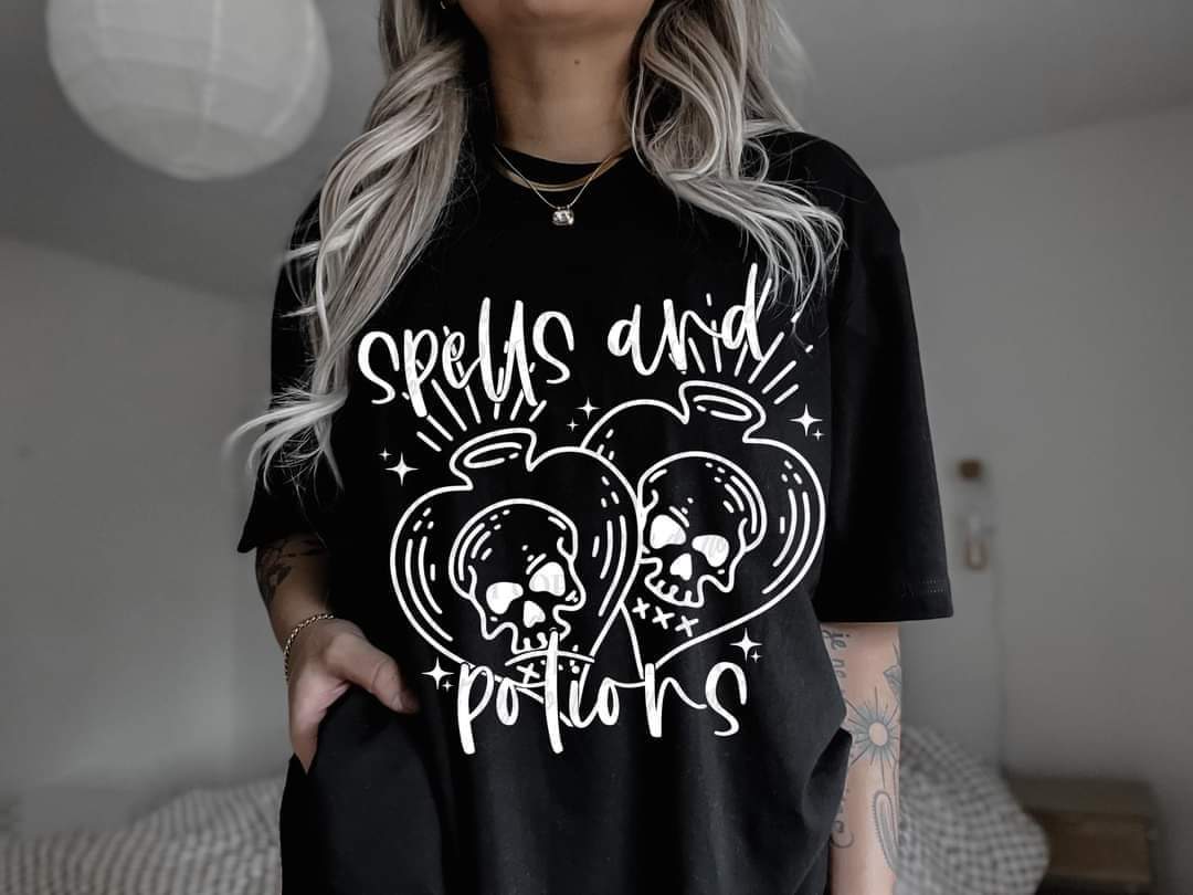 spells and potions (skellies in potions) white 9221  DTF TRANSFER