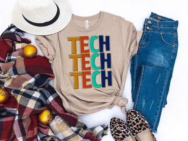 Tech stacked (multi color lettering) 9106 DTF TRANSFER