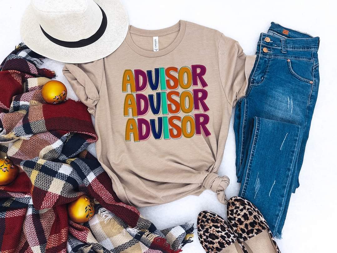 Advisor stacked (multi color lettering) 9110 DTF TRANSFER