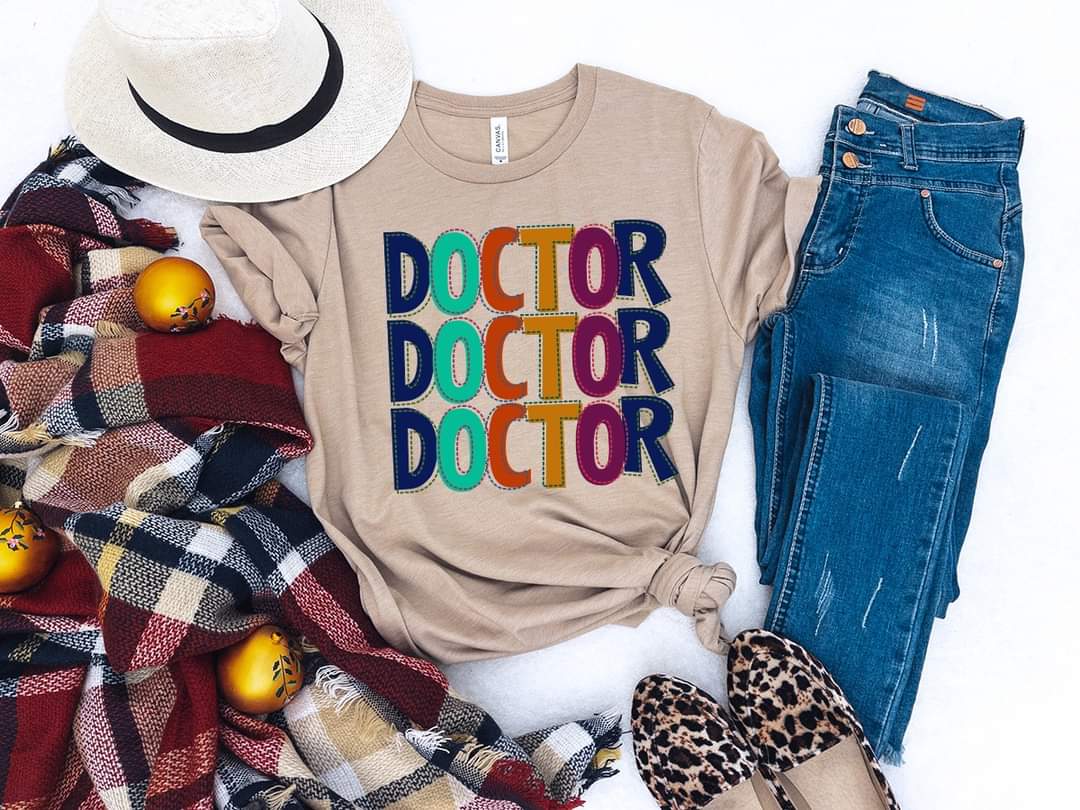 Doctor stacked (multi color lettering) 9117 DTF TRANSFER