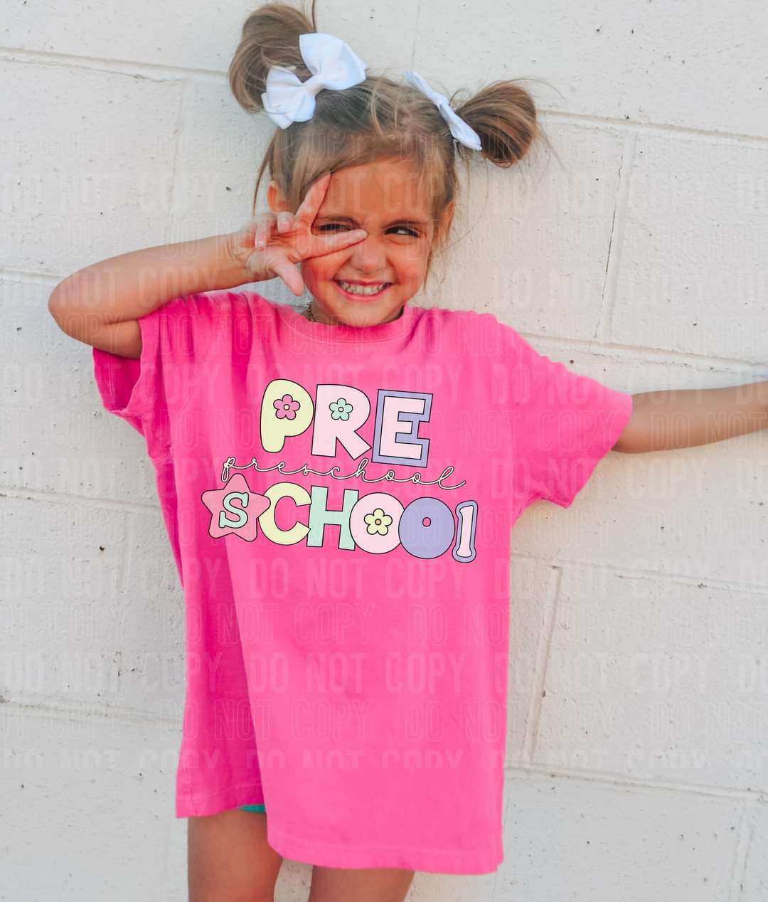 Preschool (groovy pastel writing) 9150 DTF TRANSFER