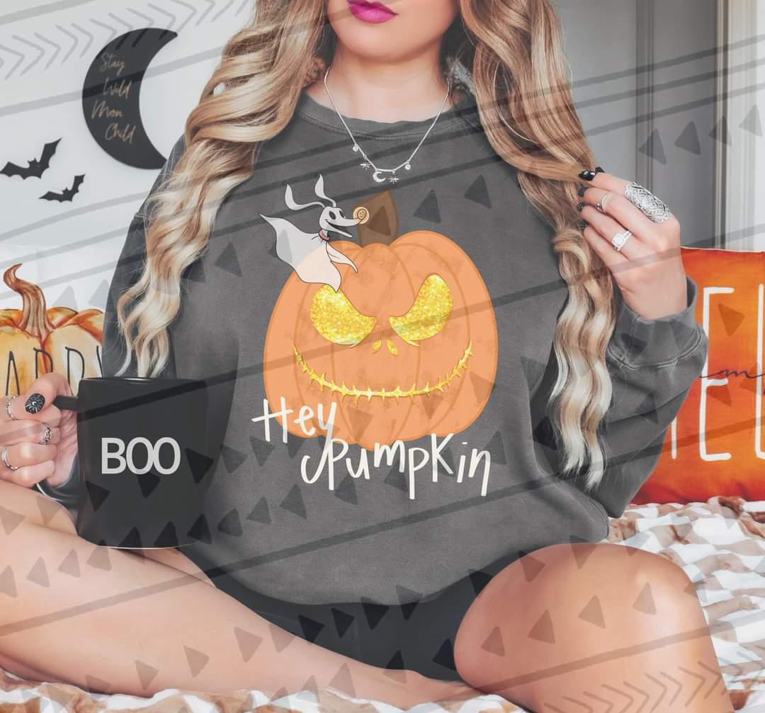 Hey pumpkin skeleton pumpkin 762 DTF TRANSFER