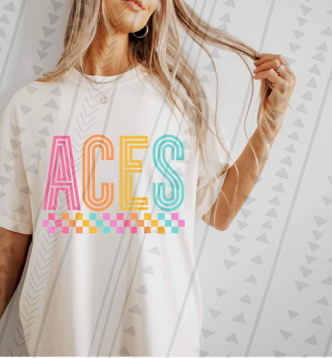 Aces colorful retro 43316 DTF transfer