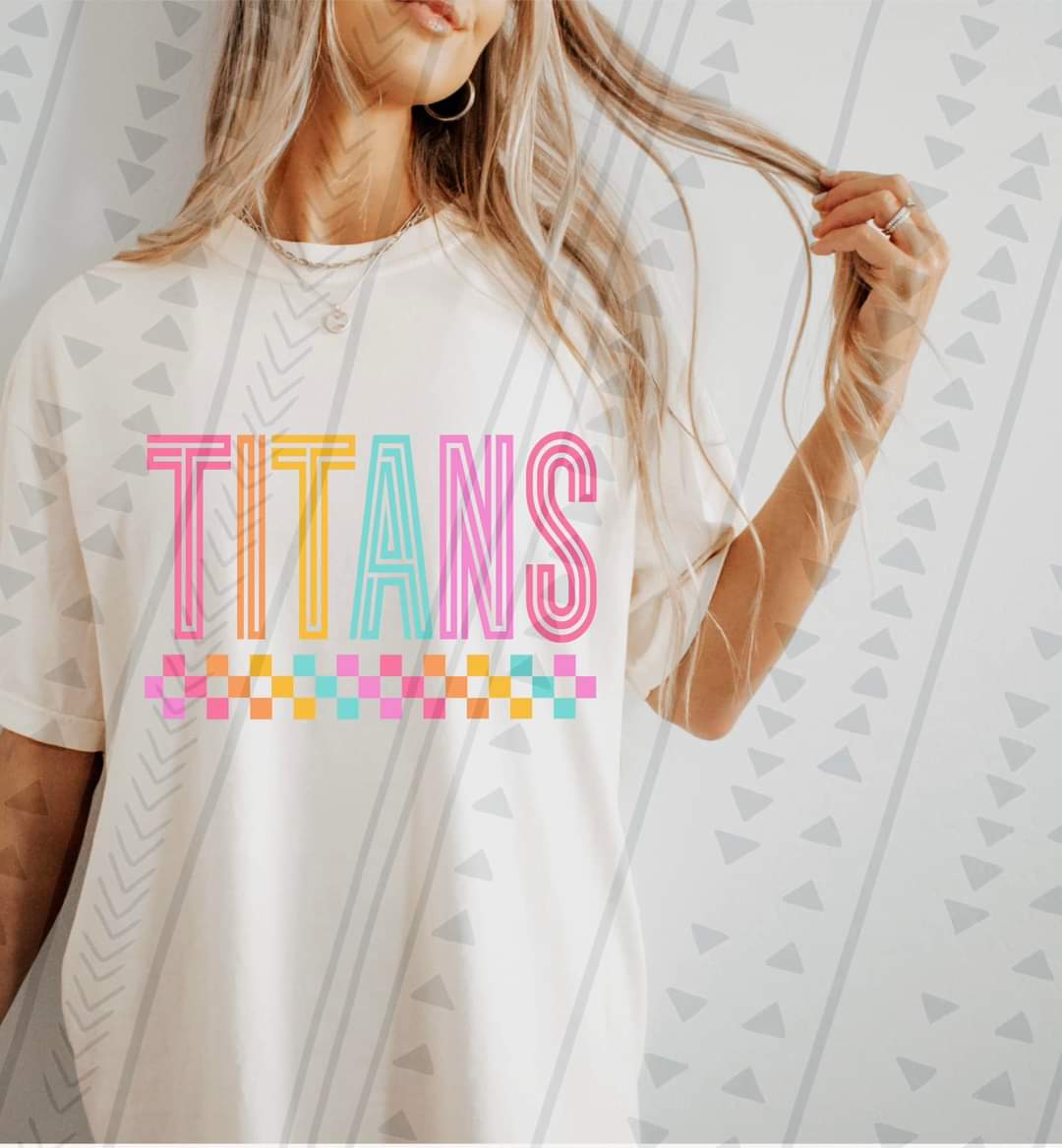 Titans colorful retro 43310 DTF transfer