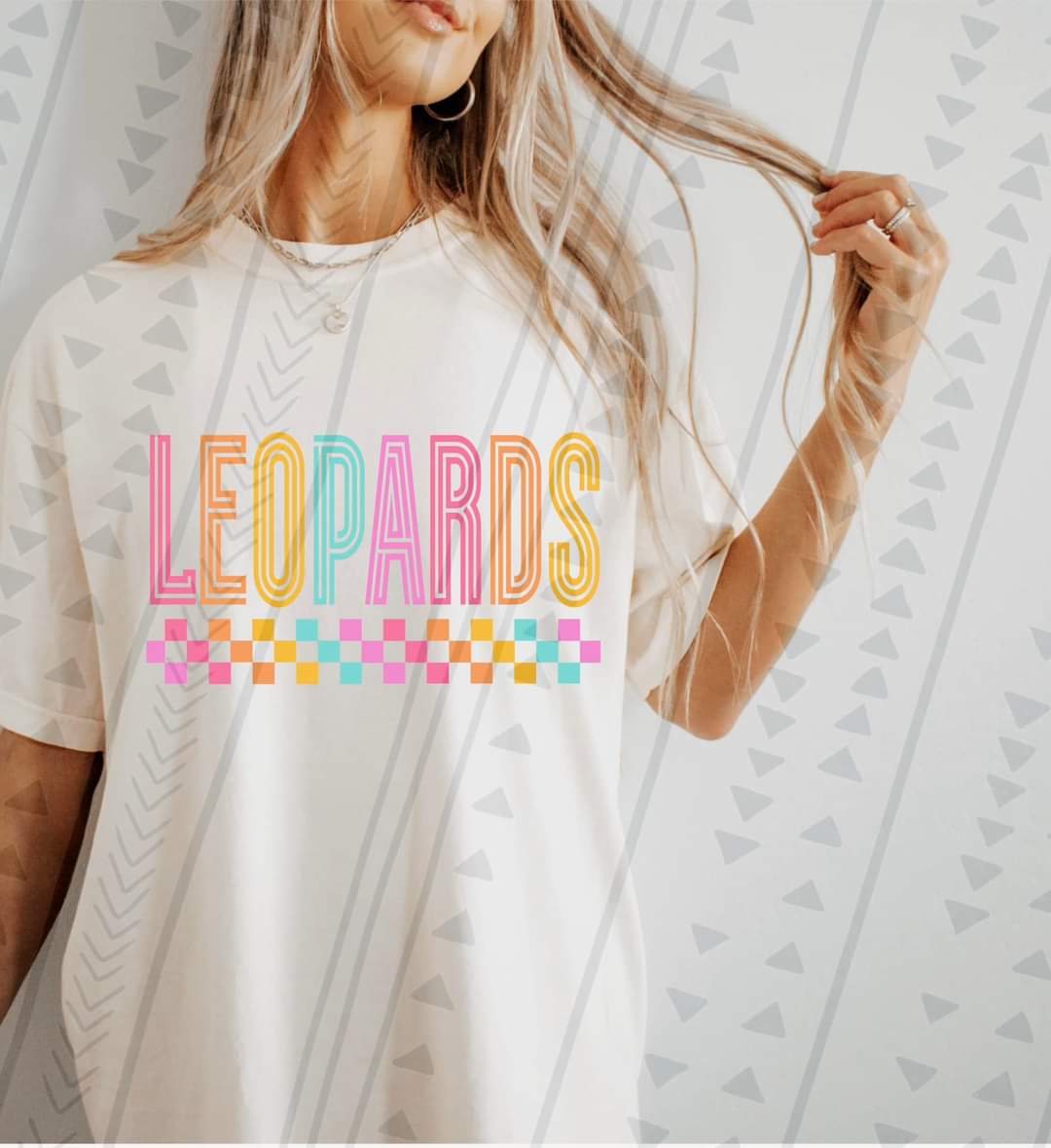 Leopards colorful retro 43309 DTF transfer
